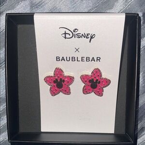 Baublebar Disney Pink Star Earrings with Black Accents